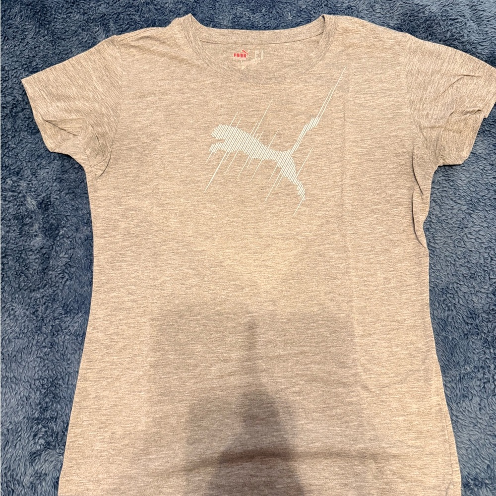 Puma Light Gray Short Sleeve Tee